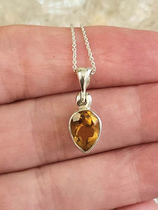 Stirling Silver Citrine Necklace
