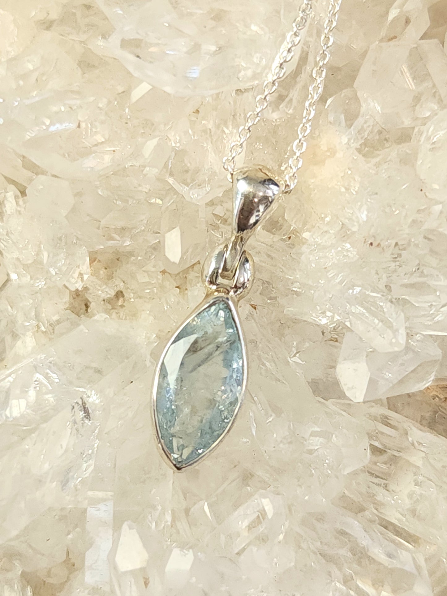 Stirling Silver Aquamarine Necklace