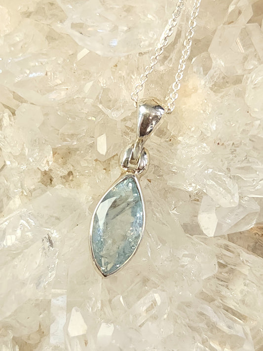 Stirling Silver Aquamarine Necklace