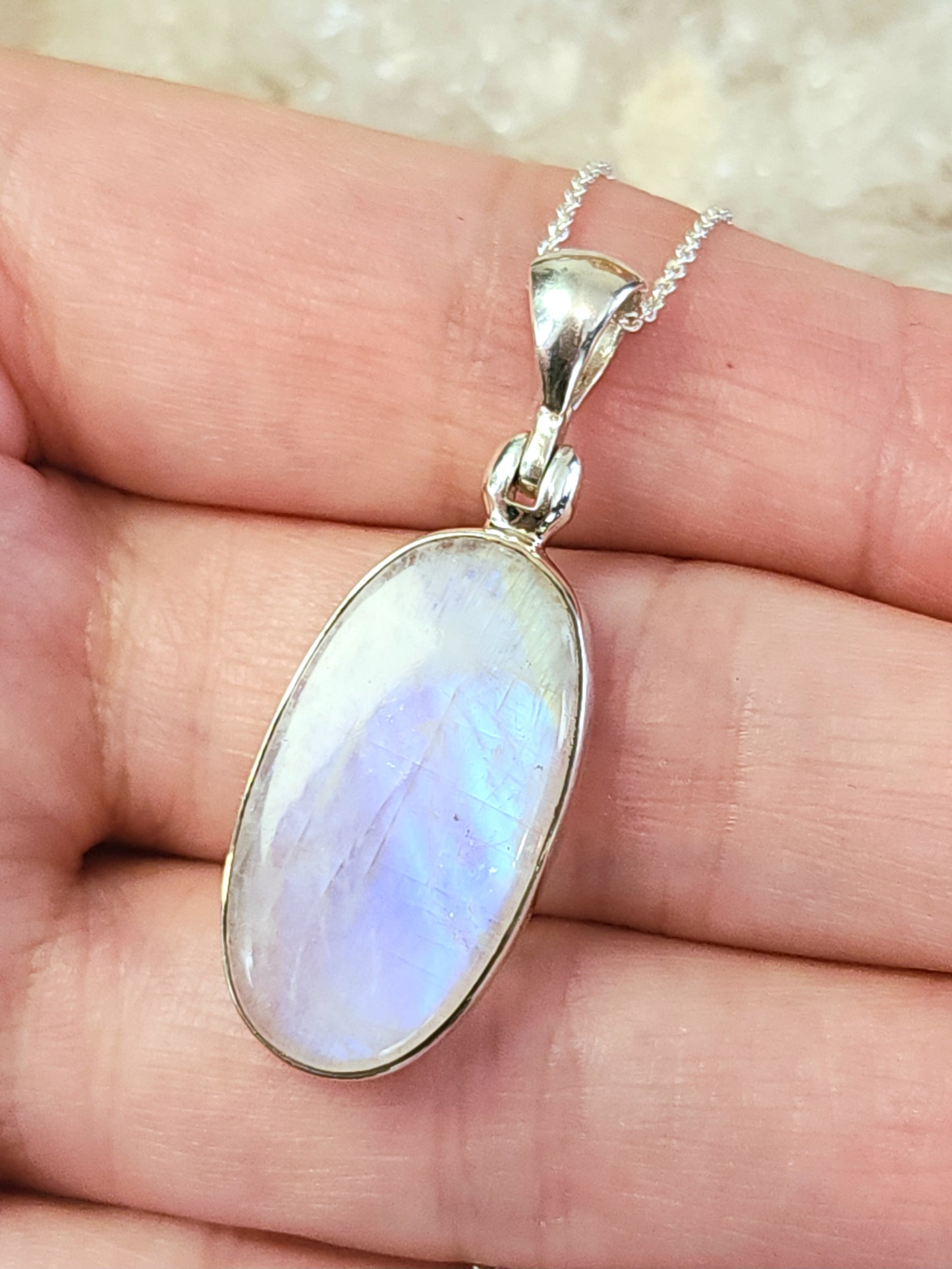 Stirling Silver Moonstone Necklace