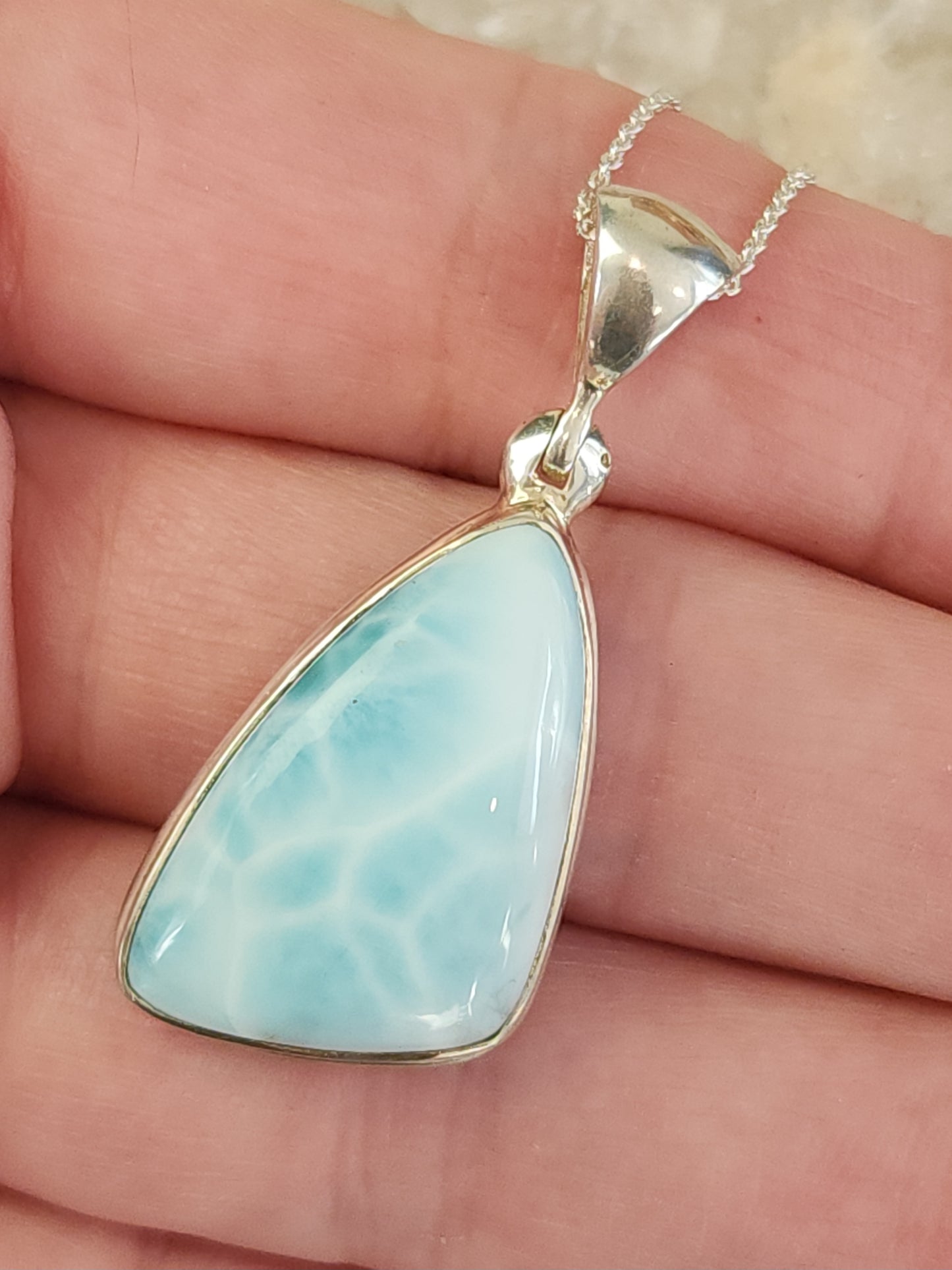 Stirling Silver Larimar Necklace