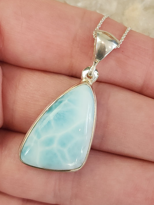 Stirling Silver Larimar Necklace