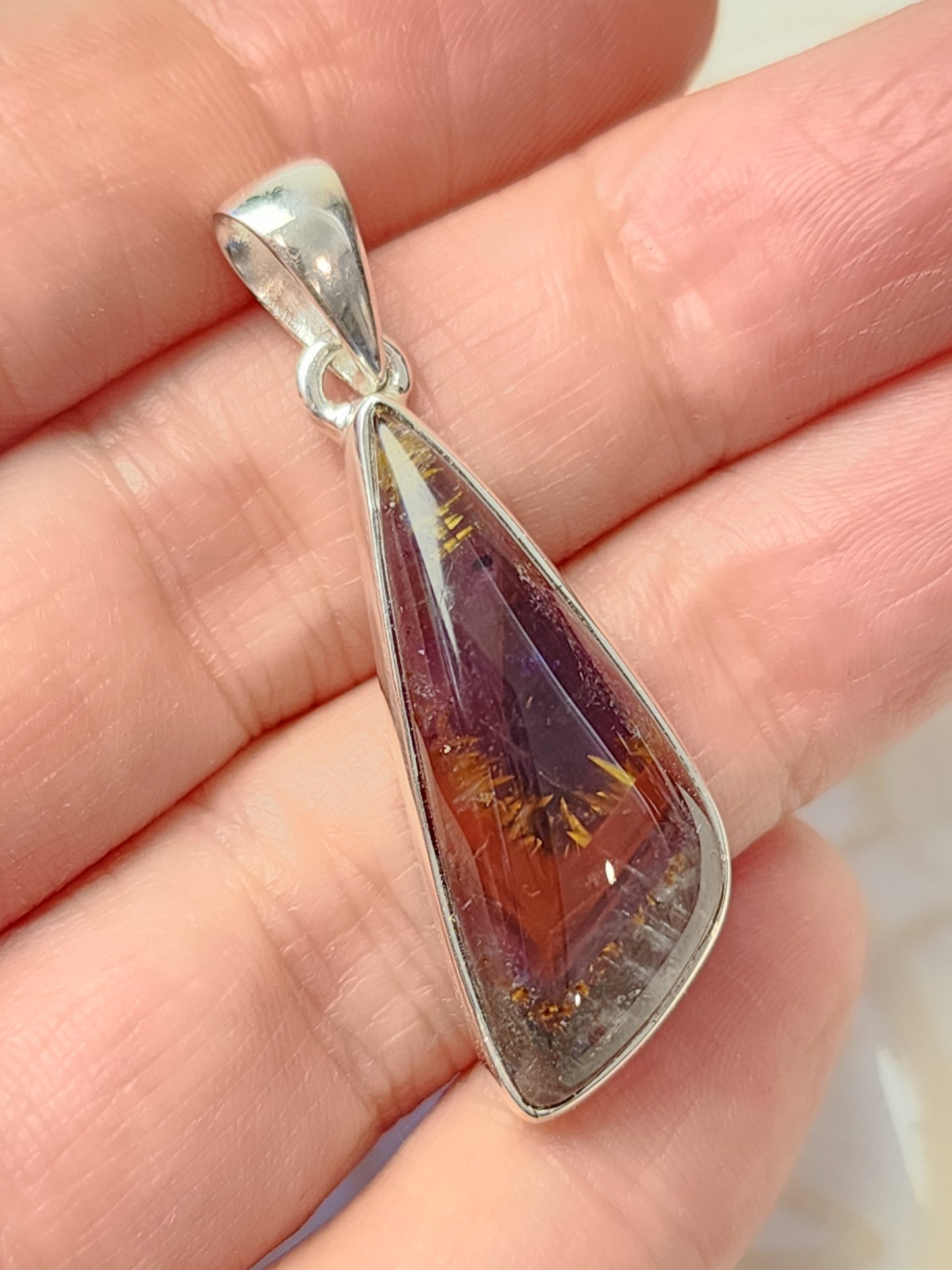 Cacoxenite Stirling Silver S925 Pendant