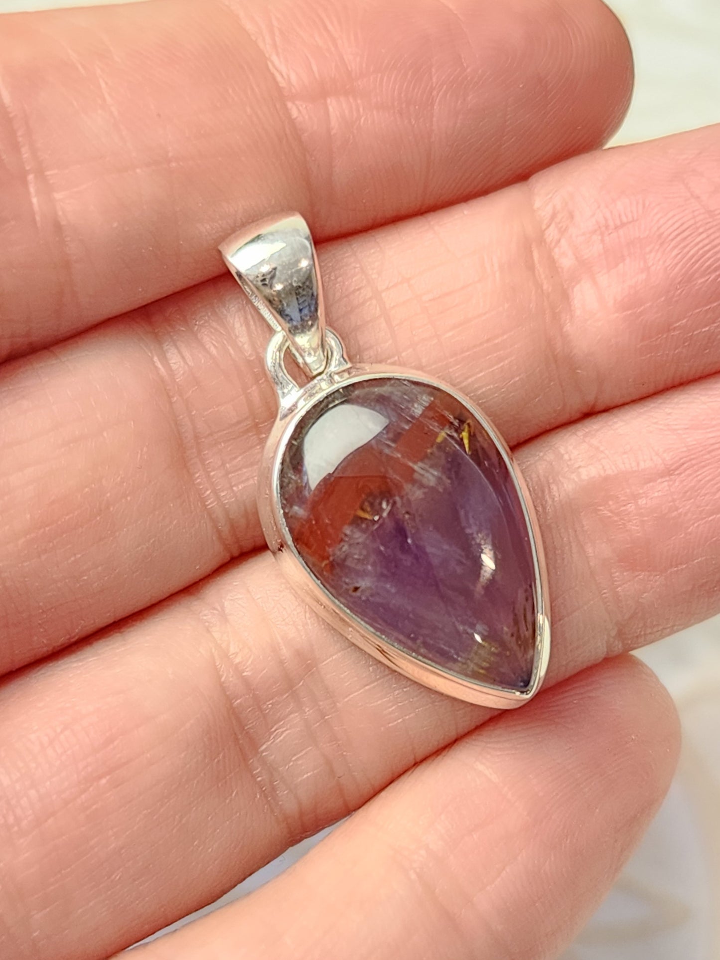 Cacoxenite Stirling Silver S925 Pendant