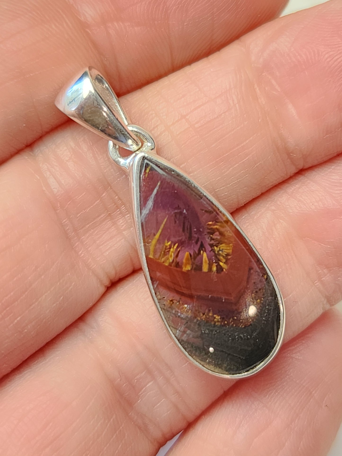 Cacoxenite Stirling Silver S925 Pendant