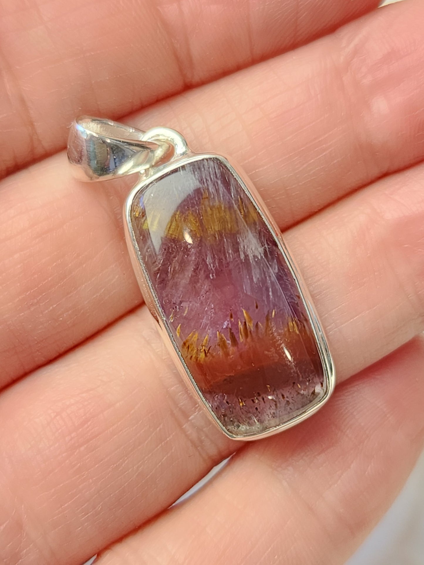 Cacoxenite Stirling Silver S925 Pendant