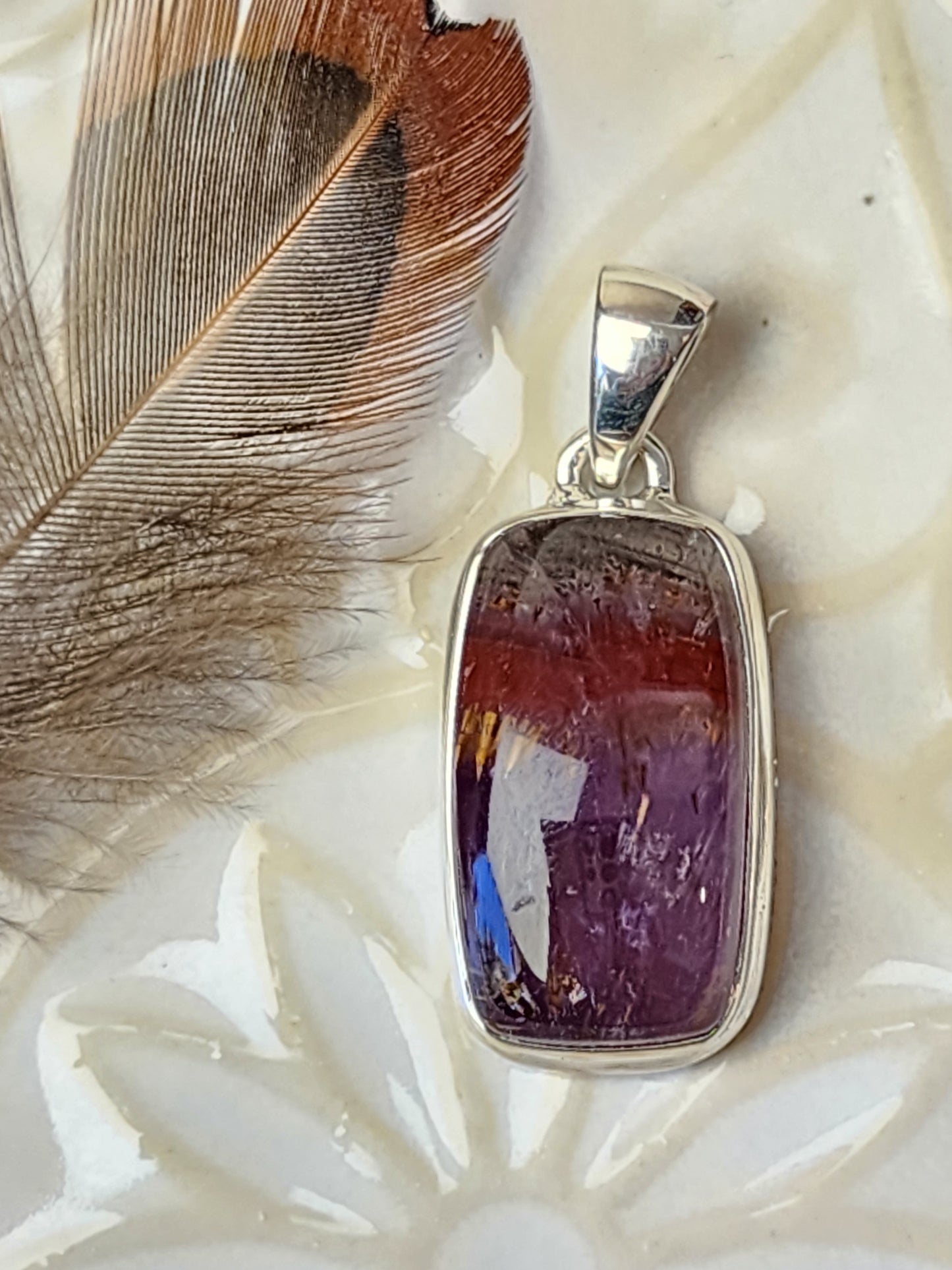 Cacoxenite Stirling Silver S925 Pendant