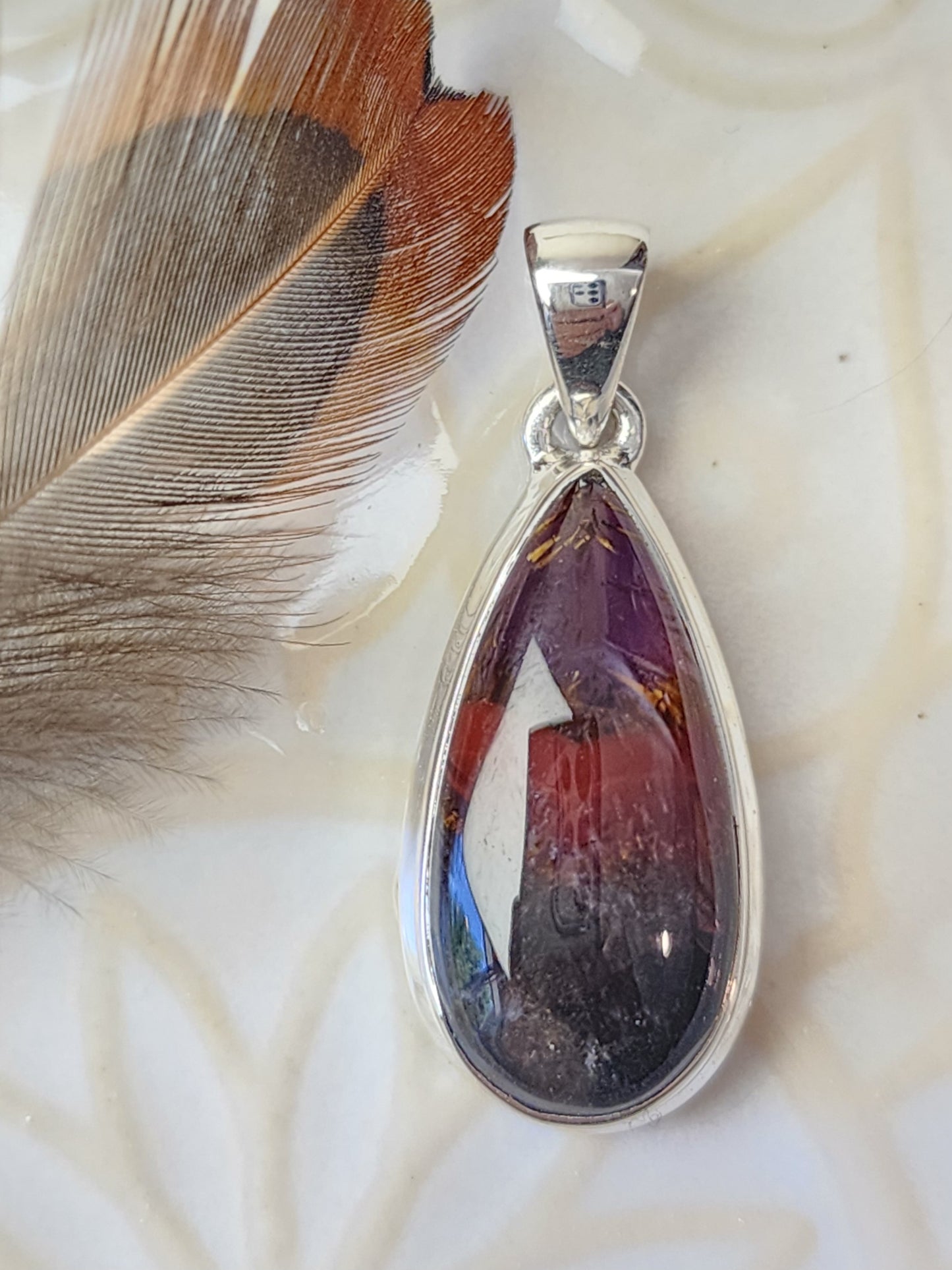 Cacoxenite Stirling Silver S925 Pendant