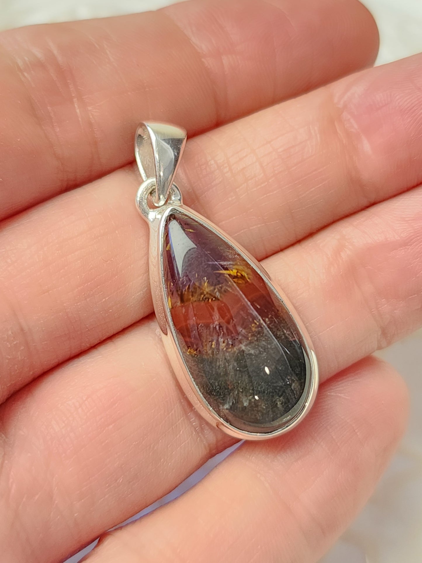 Cacoxenite Stirling Silver S925 Pendant