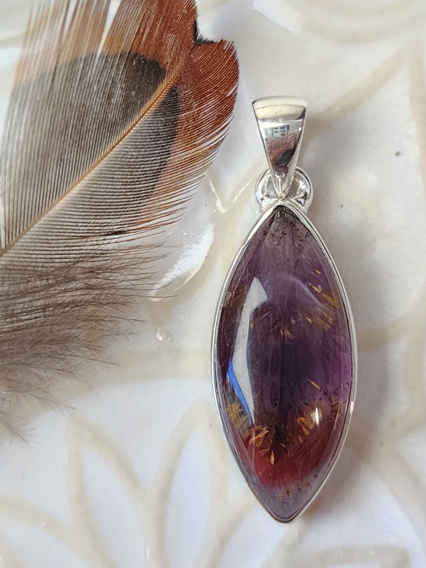 Cacoxenite Stirling Silver S925 Pendant