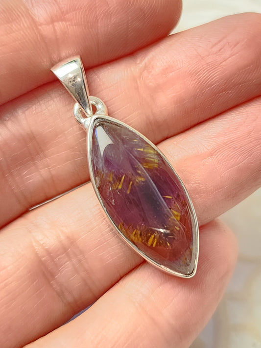 Cacoxenite Stirling Silver S925 Pendant