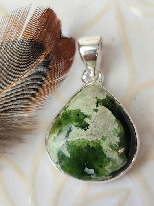 Chrome Chalcedony Stirling Silver S925 Pendant
