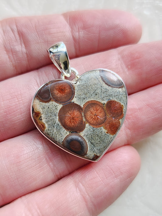 Peanut Obsidian Stirling Silver S925 Pendant