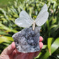 Clear Quartz Butterfly on Amethyst