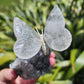 Clear Quartz Butterfly on Amethyst