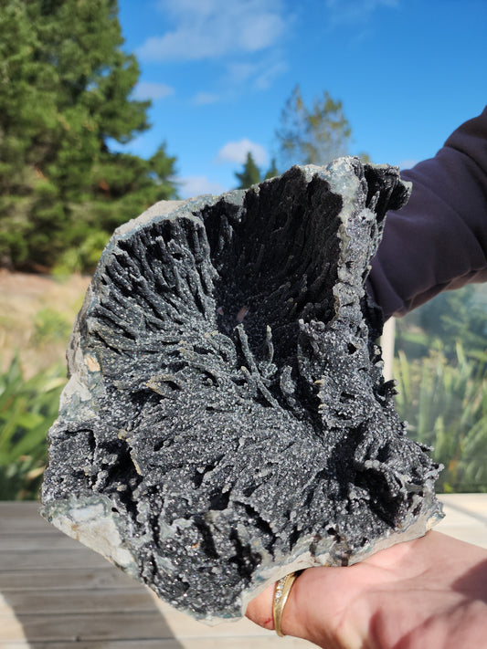 Black Amethyst with Stalactites