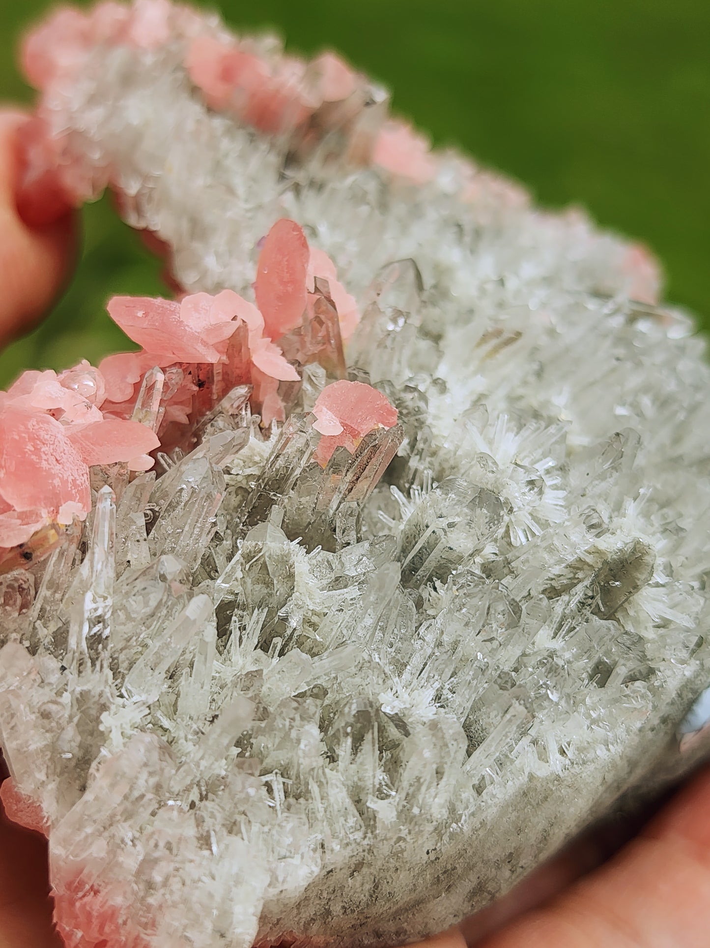 Rhodochrosite Specimen with Fluorite, Quartz and Pyrite