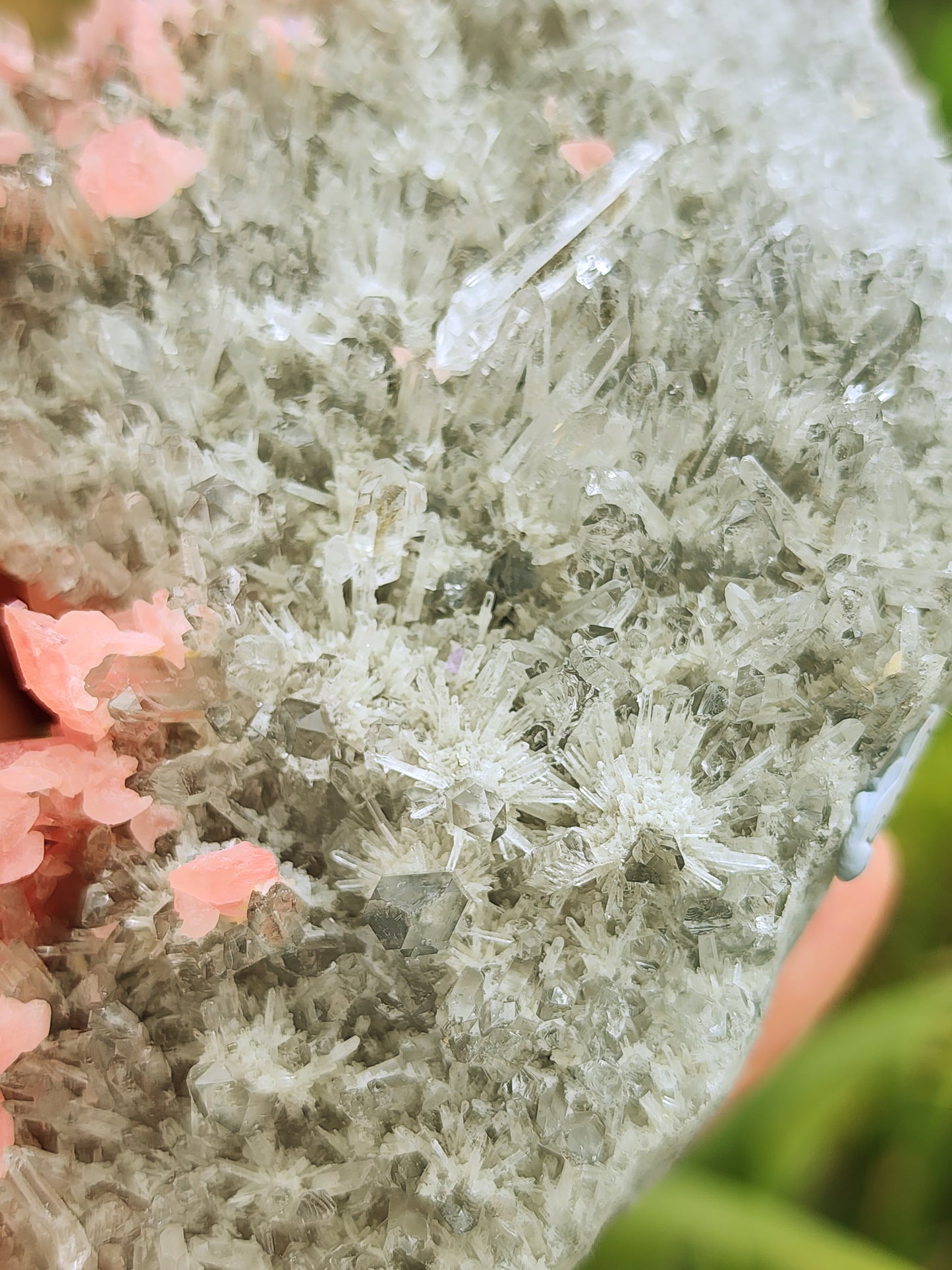 Rhodochrosite Specimen with Fluorite, Quartz and Pyrite