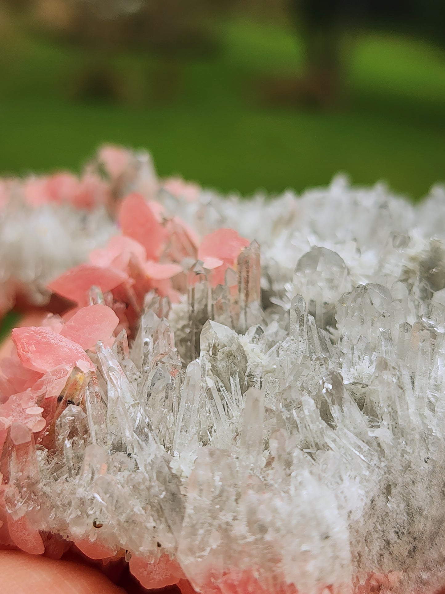 Rhodochrosite Specimen with Fluorite, Quartz and Pyrite