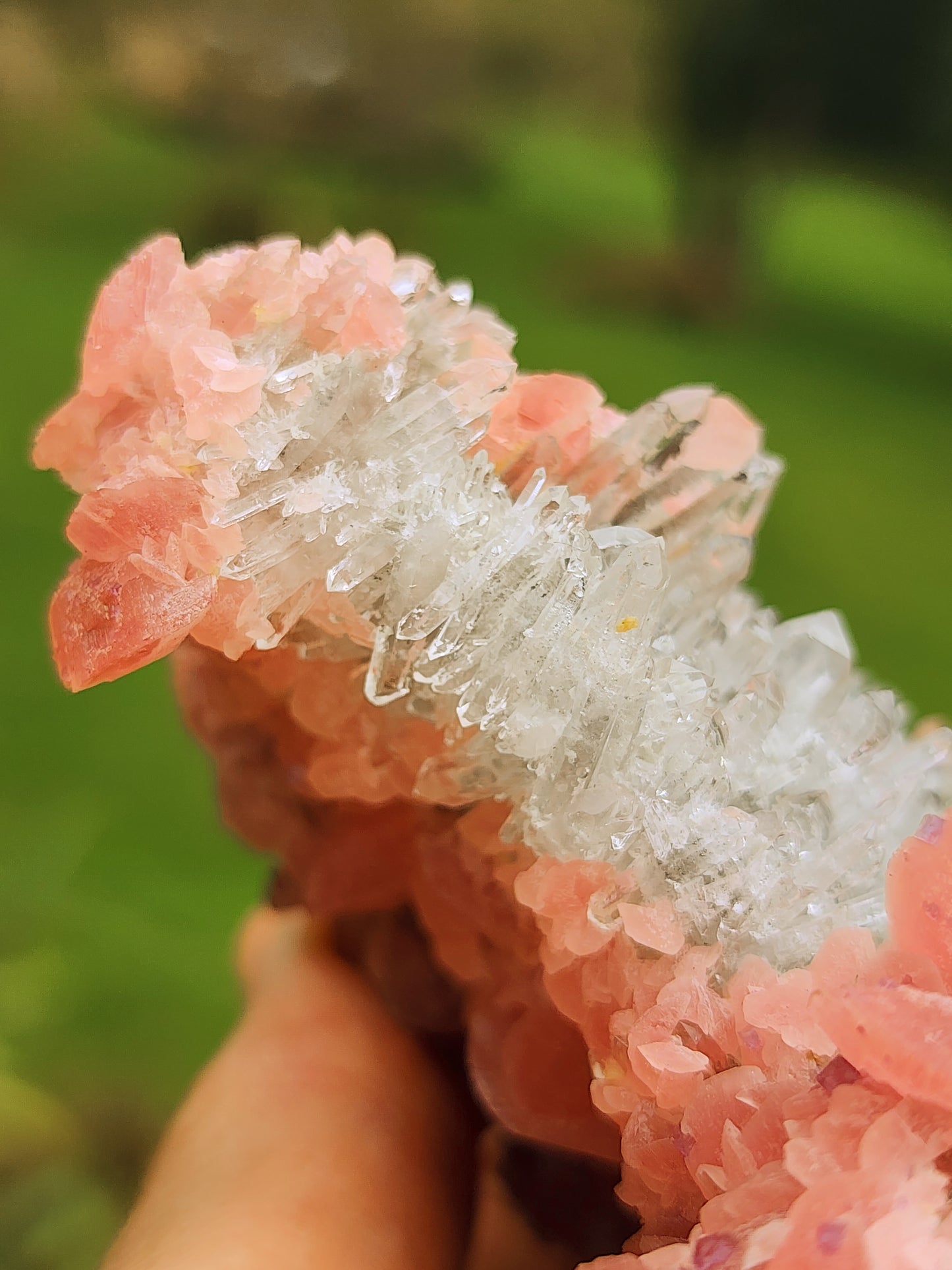 Rhodochrosite Specimen with Fluorite, Quartz and Pyrite