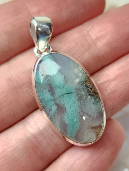 Chrysoprase Stirling Silver S925 Pendant