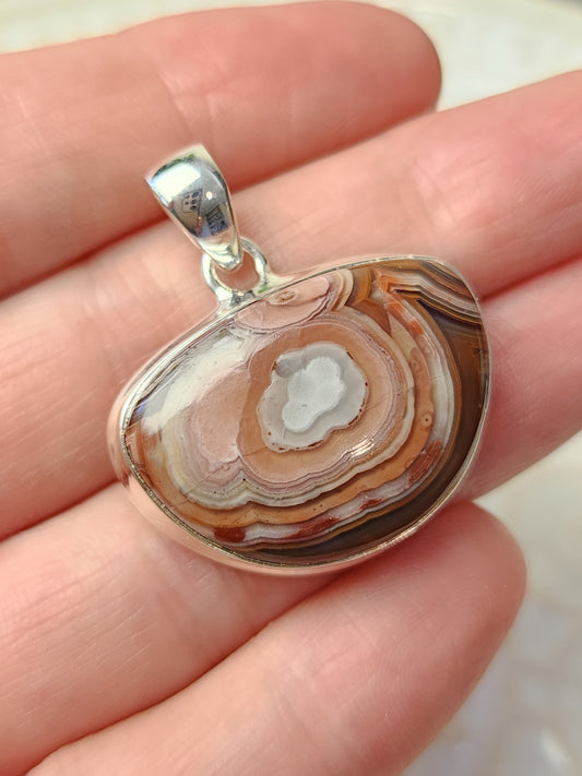 Laguna Agate Stirling Silver S925 Pendant