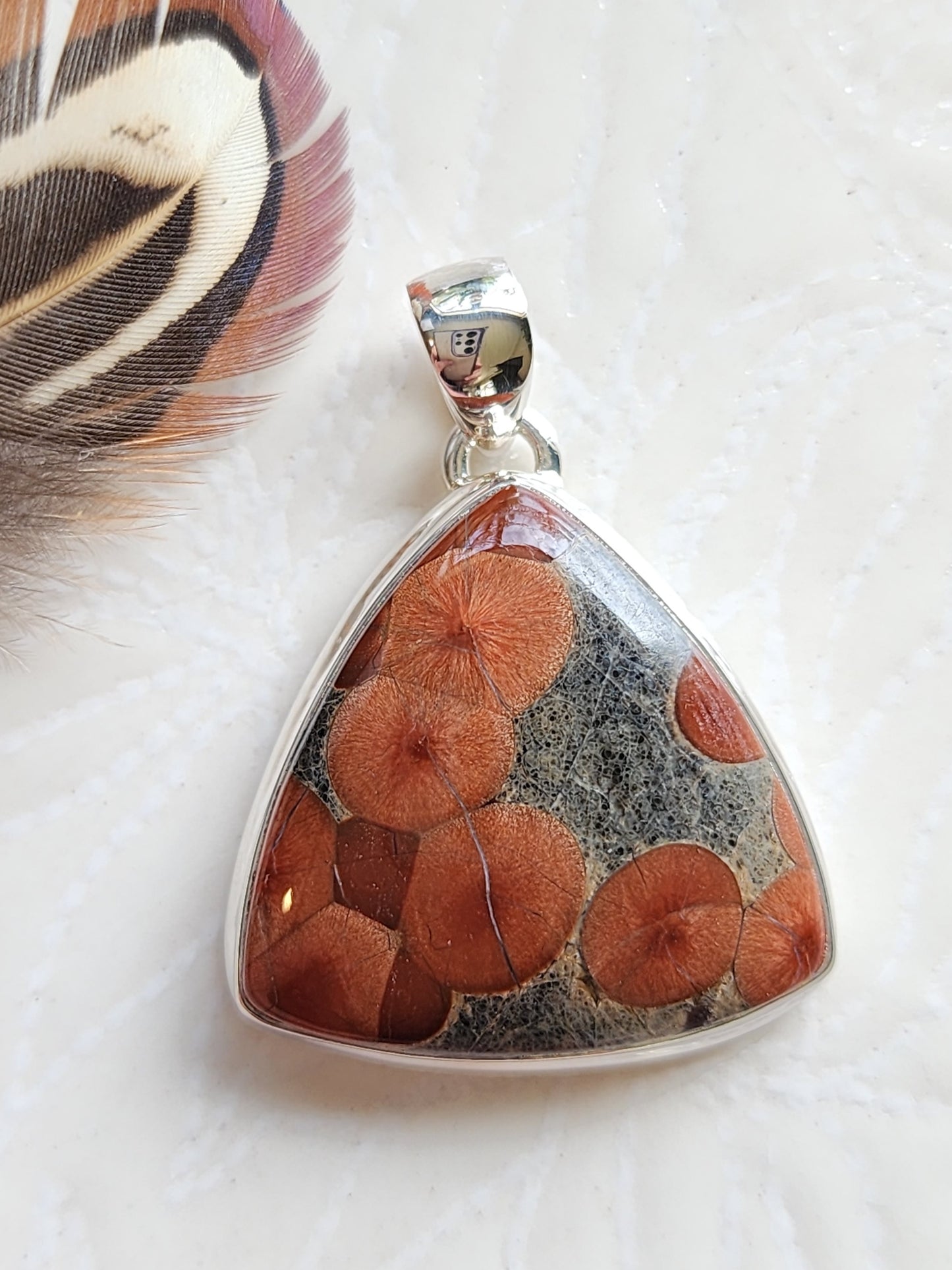 Peanut Obsidian Stirling Silver S925 Pendant