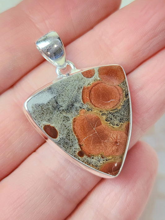 Peanut Obsidian Stirling Silver S925 Pendant