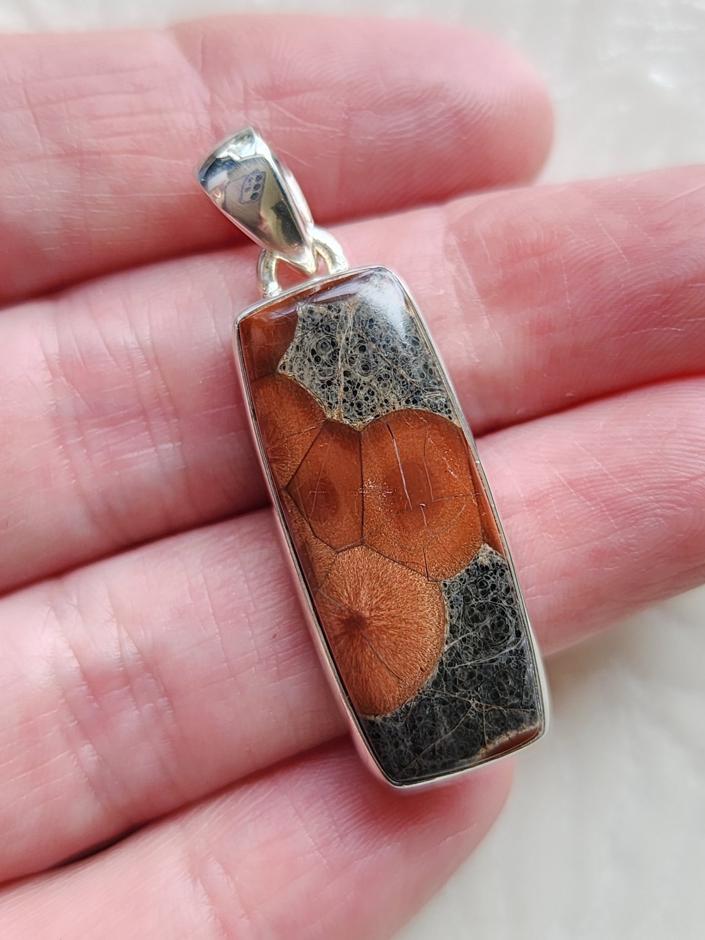 Peanut Obsidian Stirling Silver S925 Pendant