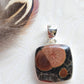 Peanut Obsidian Stirling Silver S925 Pendant