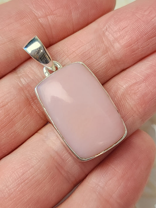 Pink Opal Stirling Silver S925 Pendant