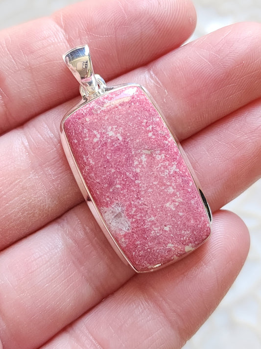 Pink Thulite Stirling Silver S925 Pendant