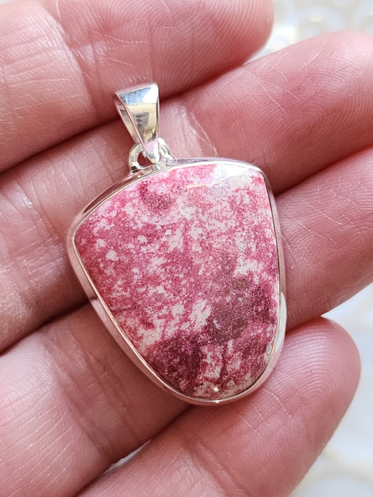 Pink Thulite Stirling Silver S925 Pendant