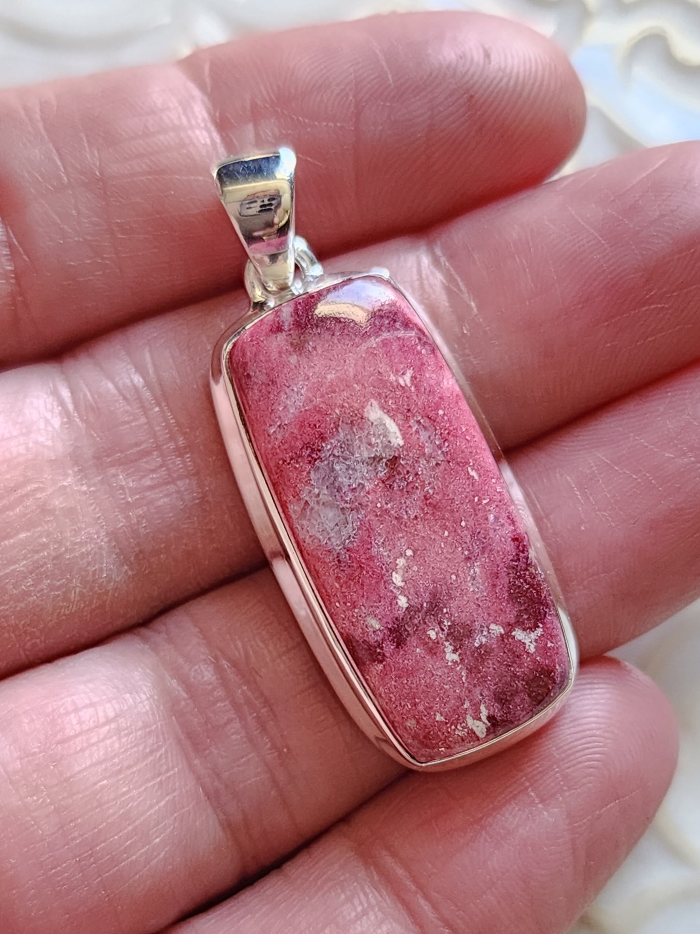 Pink Thulite Stirling Silver S925 Pendant