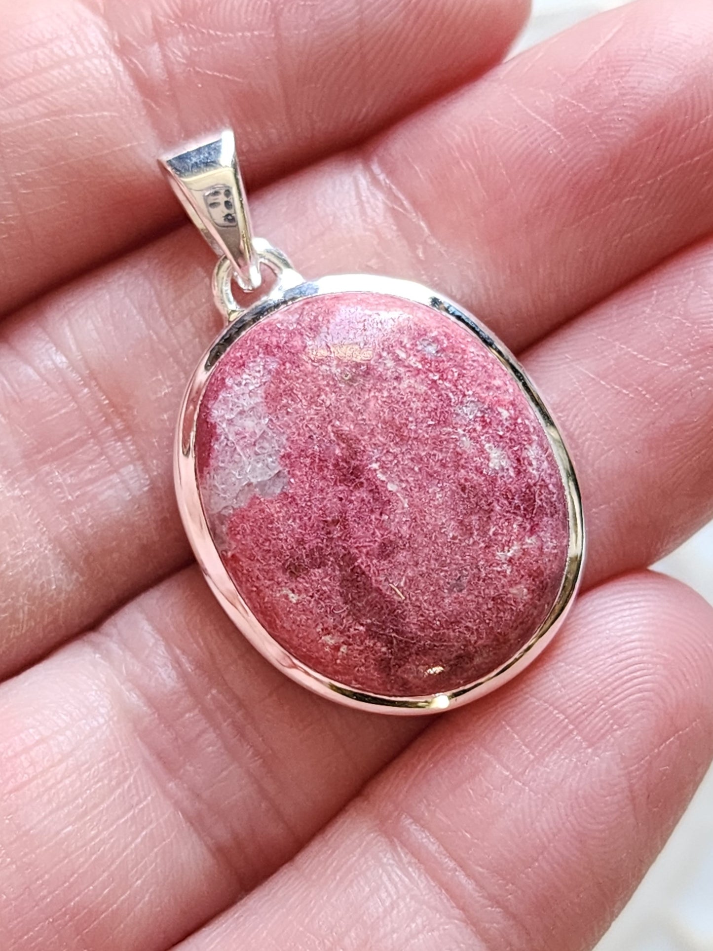 Pink Thulite Stirling Silver S925 Pendant