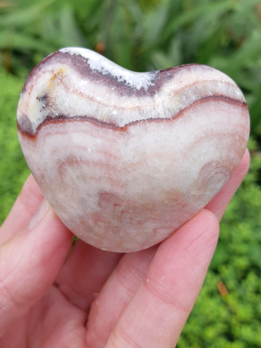 Banded Calcite Heart