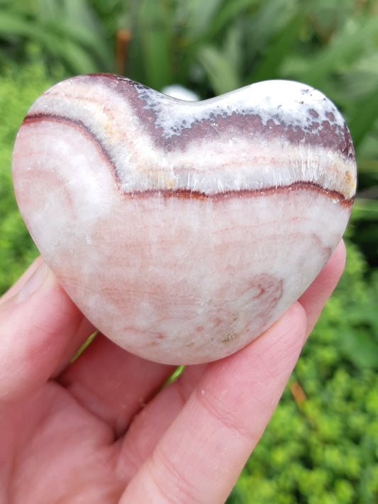 Banded Calcite Heart