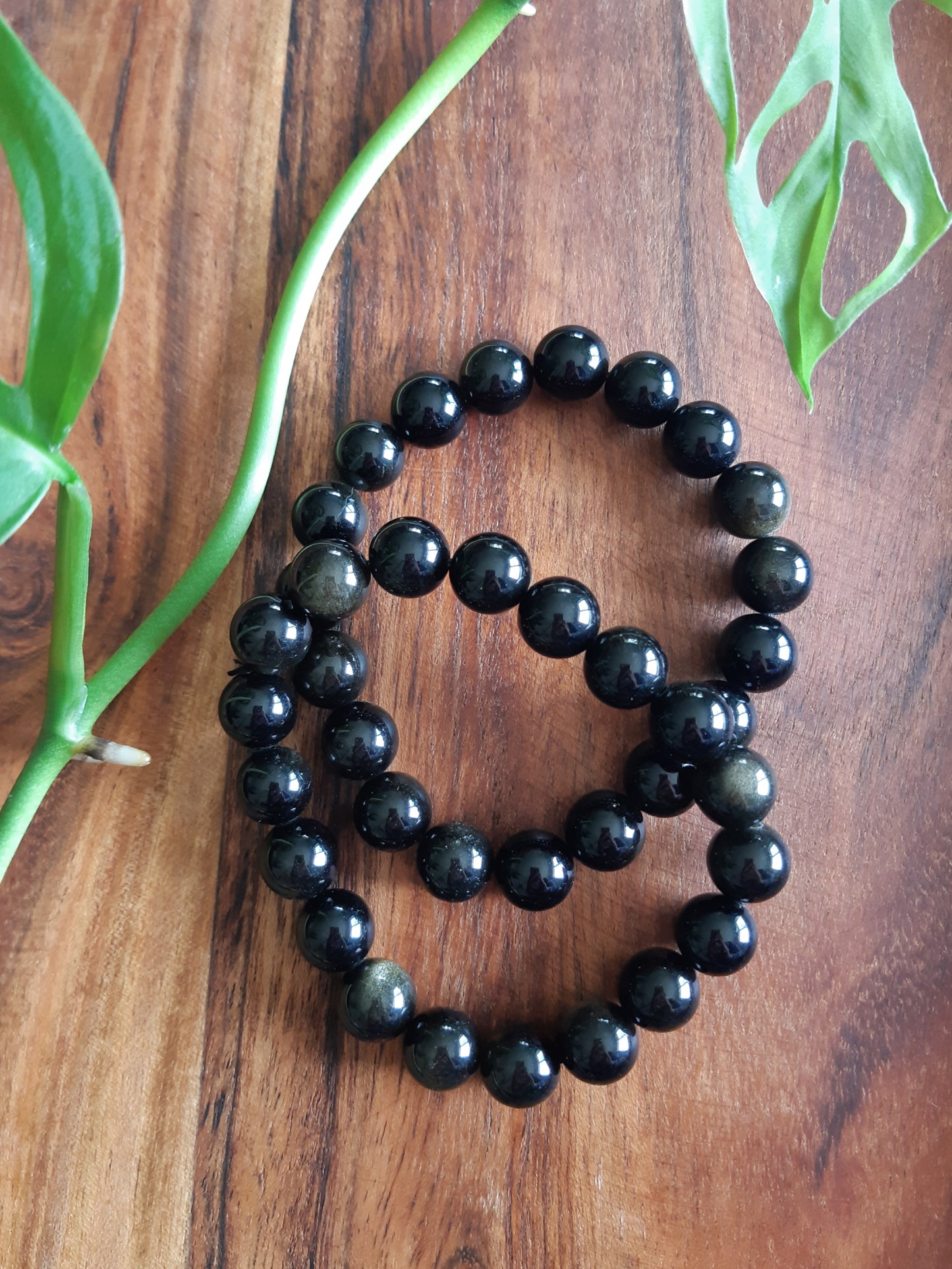 Golden Sheen Obsidian Bracelet