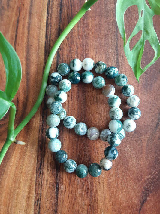 Moss / Tree Agate Bracelet