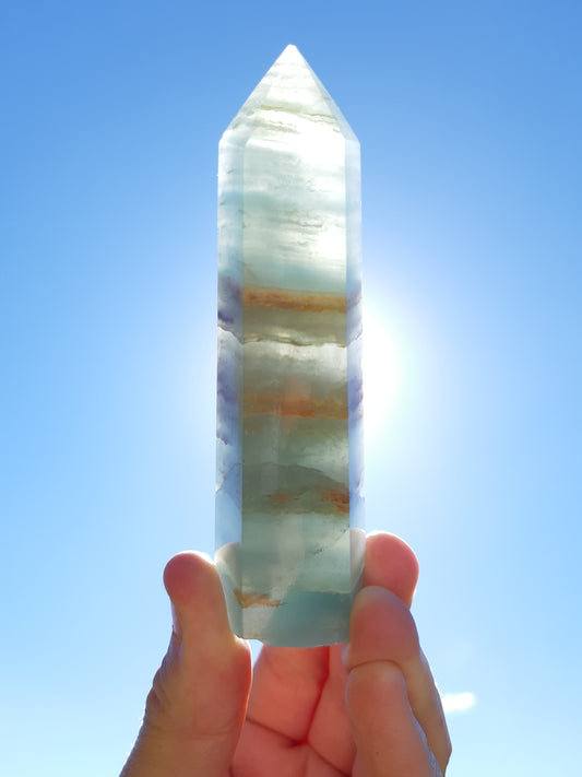 Blue Banded Calcite Point