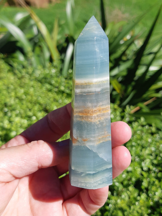 Blue Banded Calcite Point