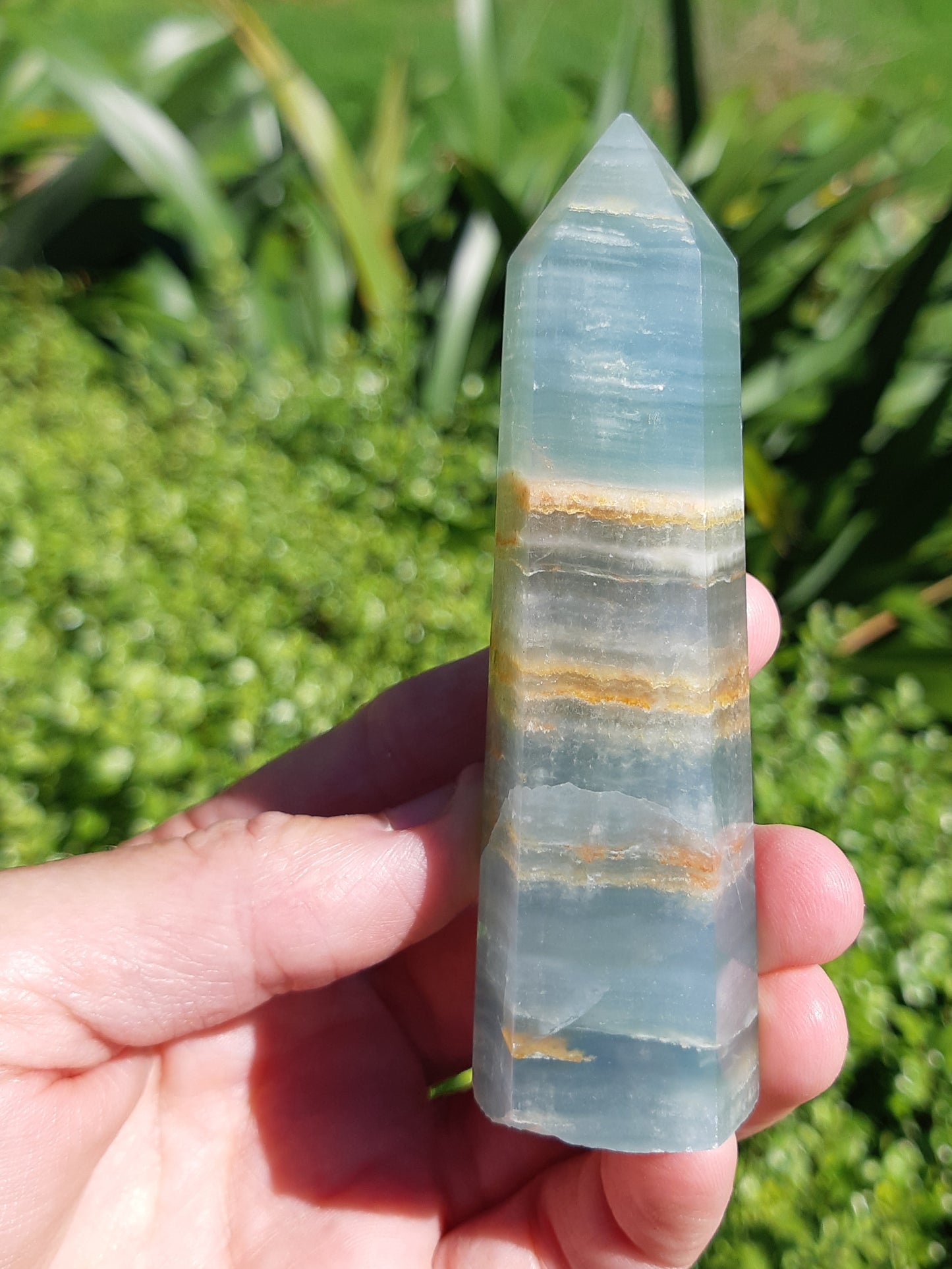 Blue Banded Calcite Point