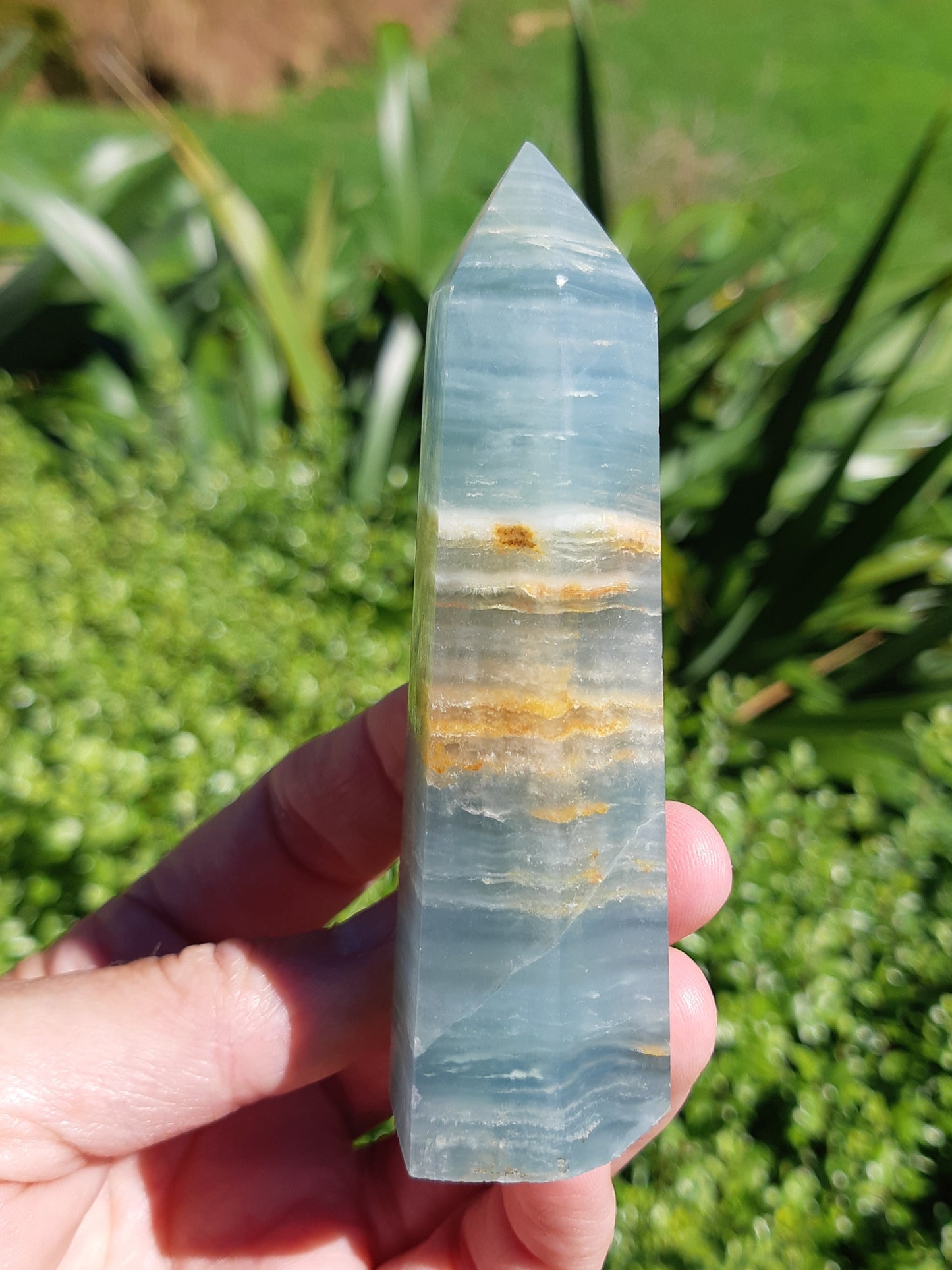 Blue Banded Calcite Point