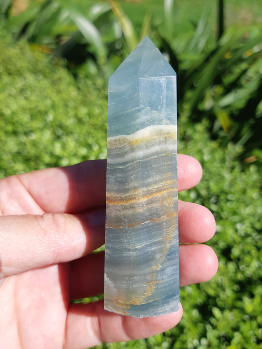 Blue Banded Calcite Point