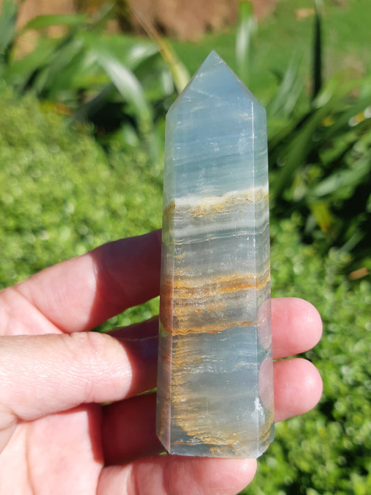 Blue Banded Calcite Point