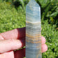 Blue Banded Calcite Point