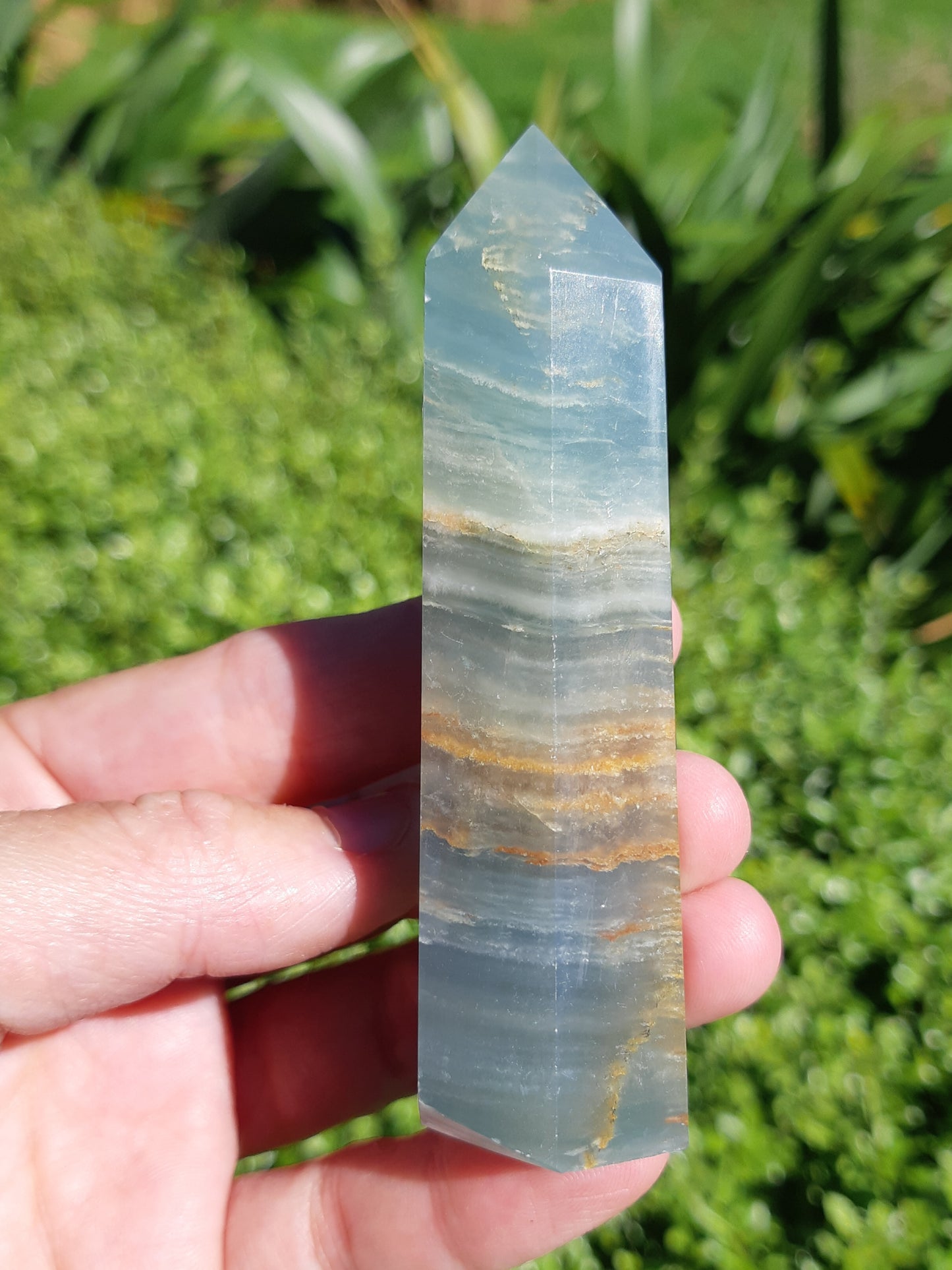 Blue Banded Calcite Point