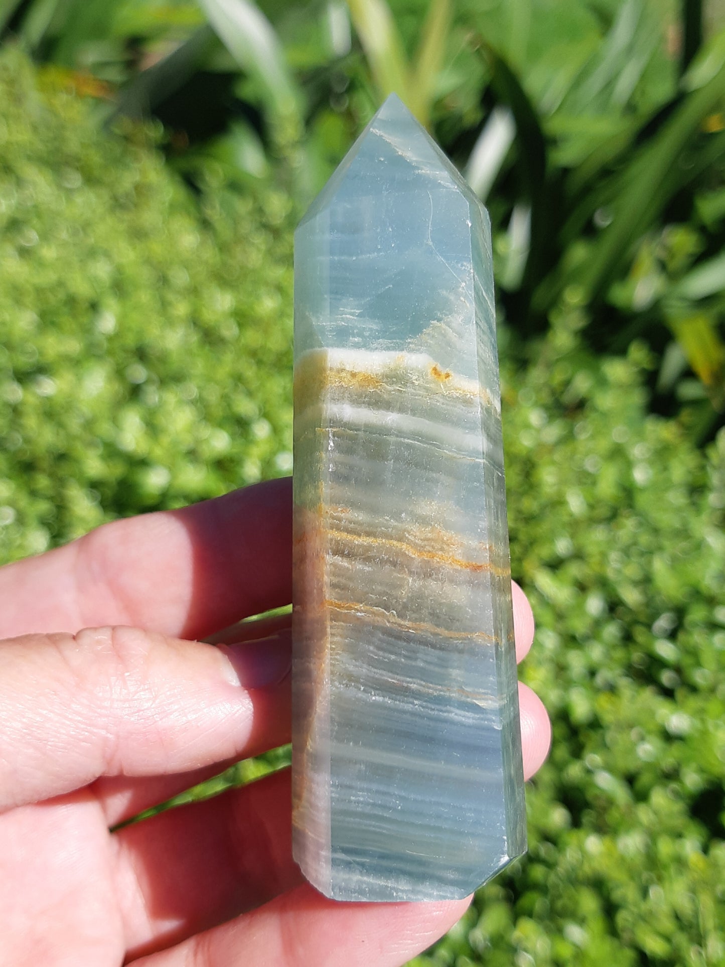 Blue Banded Calcite Point