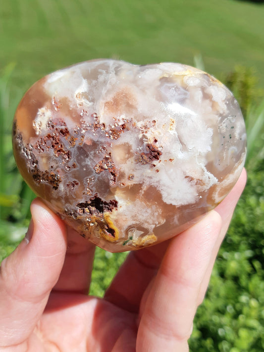 Flower Agate Heart