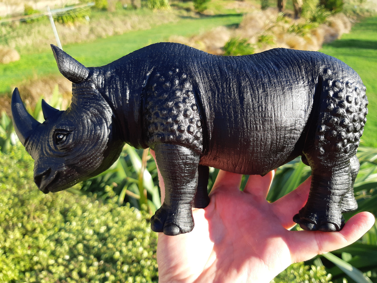 Black Obsidian Rhinoceros